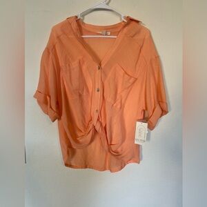 NWT Lily Star Large Sherbet Button Down Front Twist